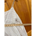 l*space L* White Crinkle Tiered Maxi Dress M Adjustable Straps Boho Beachy Photo 5