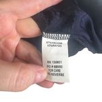 Zero Degrees Celsius Navy Blue Jacquard Bat Sleeve Mock Neck Blouse X Photo 2