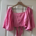 Jen's Pirate Booty  for Free People Tie Back Blouse puff sleeve boho top Photo 1