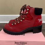 Juicy Couture Red & Black Indulgence Hiker Boots 9 Photo 4