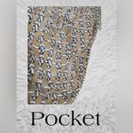 Jessica Simpson Tan, Gray and White Sleeveless Halter A-Line Dress With Pockets Photo 3