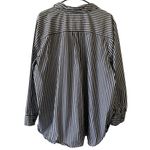 JOAN RIVERS NWOT Tie Front Convertible Button Front Shirt Size 3X Black Stripe Photo 2
