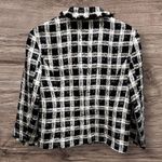 Marlo Coutre Thread Textured Knit Jacket Fringe Size M/L Black Size L Photo 2