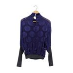 Love moschino Y2K  Sheer Embroidered Polka Dot Blouse Wool Preppy Workwear Office Photo 1