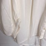 Old Navy cream button up pheasant blouse Photo 3