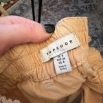 Topshop  | Peach Colored Canvas Elastic Waist Cargo Style Joggers Size 4 Photo 3