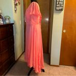 NWOT coral chiffon short sleeve Mother of the Bride dress lace panels size 18W Pink Photo 3