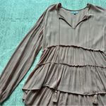 Kenzie Jeans Blush Pink Tiered Boho Coastal Ruffle Long Sleeve Blouse Top Size M Size M Photo 2