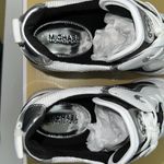 Michael Kors Black Multi Crista Trainer Tech Canvas MK Signature Shoes Photo 6
