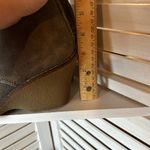 White Mountain  Leather Wedge Booties Gray Photo 5