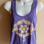 Tory Burch Tank Top Cotton Purple white sequins S Photo 1