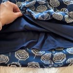 Maison Jules Women’s Navy Blue Umbrella Preppy Sun V Neck Dress Size Medium Photo 3