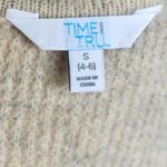 Time and Tru Cream Oatmeal Speckled Midi Open Cardigan Sweater Pockets Small Photo 5