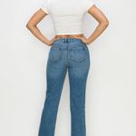 Encore jeans ENCORE JEAN HIGH RISE DESTRUCTED ROLL CUFF STRAIGHT SIZE 7 Photo 1