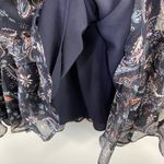 1. State  Blue Paisley Print Ruffle Long Sleeve Midi Dress Sheer Boho Women 4 Photo 5