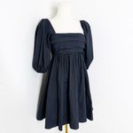 Abercrombie & Fitch Emerson Puff Sleeve Mini Dress Navy XS Photo 1