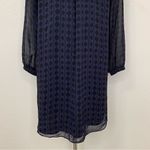 CAbi  Harlequin Purple Shirtdress Black Diamond Print Sheer Sheath Dress Photo 9