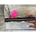 Betsey Johnson  Skull Rose Wallet – Gothic Black & White Zip-Around Wristlet Photo 4