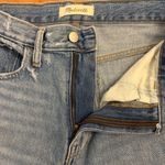 Madewell  The Mom Jean High Rise Crop Distressed Jeans Size 27 Photo 2
