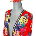 Flying Tomato  Anthropologie  Sz M-L Floral Print  Kimono Cardigan Duster Top Photo 5
