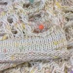 ZARA Handcrafted Sleeveless Open Knit Sweater w Colorful Floral Beading-Large Photo 4