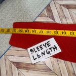 Ann Taylor  Lambswool Sweater Red/Orange Floral Mock Neck Knit Top Women M Cozy Photo 8