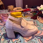 FashioNova MIA Women's Deena Round Toe Platform Lug Sole Loafers Bone Size 9.5 Photo 3