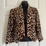 Bebe Blazer Size XXS Cropped Cheetah Leapord Print Career Workwear Party Holiday Photo 9