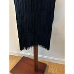 1920 style vintage dress back fringe size 8 Black Photo 5