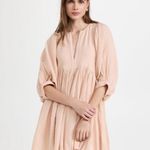 Sundry  boho tunic dress cotton gauze - vacation summer beach vibes - blush pink Photo 4