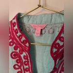 Lilly Pulitzer  Boca Grande Mint Green Blue and Pink Embroidered Tunic Dress Photo 3