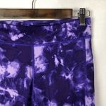 Under Armour UA Purple Tie Dye Crop Athletic Pants M Photo 2