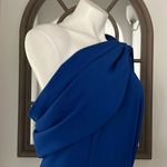 Tadashi Shoji Asymmetrically Pleated Formal Gown, Mystic Blue, Size XL EXCELLENT Photo 8