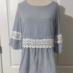 Monroe &‎ Main 100% Cotton Tunic Top with Lace Photo 0