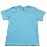 Gildan T-shirt women’s Size Large bright sky short sleeve tee crewneck Photo 0