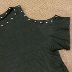 Generation Love  Women’s Black Short-Sleeve Cold Shoulder Studded Top Photo 2