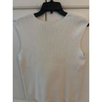 Liz Claiborne  Cable Knit Sleeveless Top Women's L Ivory Vest‎ Tank Photo 4