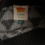 Farm Rio  Heart Deco Knit Sweater Black & White Medium Photo 3