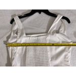 AQUA  White Sleeveless Mini Dress Square Neck Party Cocktail Scalloped‎ Hem Photo 5