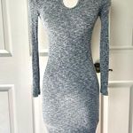 One Clothing  Los Angeles grey marbled keyhole long sleeve dress Photo 3