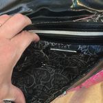 Betsey Johnson  fuchsia pink silver black patent clutch shoulder bag purse Photo 6