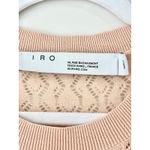 IRO Peypin Poplin Cotton Geometric Open Knit Sweater Peach Women's Size Small Photo 4