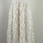 J.‎ ING Cream Lace Shag Strappy Open Back MIDI Dress Size Medium Photo 0
