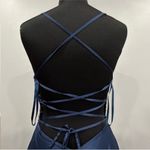 La Femme  Navy Blue Long Gown Size 4 Photo 6