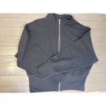 Dark Grey Very Soft Yoga Full Zip Funnel Neck XL Workout Athletic Athlesiure Gray Photo 2