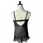 Black Bustier Corset Lingerie Lace Sheer Ruffle Women Size L Size L Photo 1