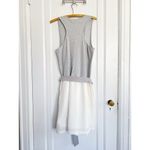 Reiss • Zeta Mini Dress grey white linen drop tie waist sleeveless summer shift Photo 12
