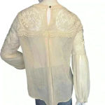 Altar'd State  women's size S White Crochet Long Sleeve Top.  D38 Photo 4