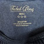 Faded Glory  Size Small Ribbed Crewneck Short Sleeve Navy Blue Top Very S… Photo 5