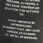 Anthropologie  Akemi + Kin Marcella Blue Damask Paisley Lace Peasant Blouse Large Photo 7